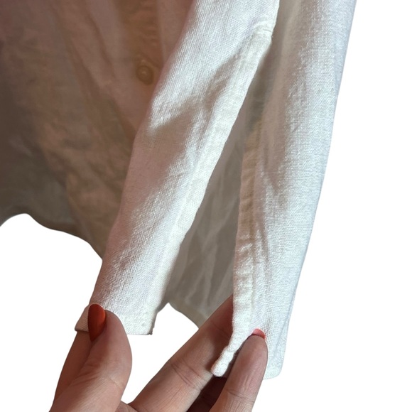 Jason Wu Dip Dye Ombre Linen Blend Button Down Top, XS - Picture 4 of 10